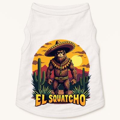 El Squatcho Poncho Funny Mexican Bigfoot Sasquatch Guardian Doggie Tank