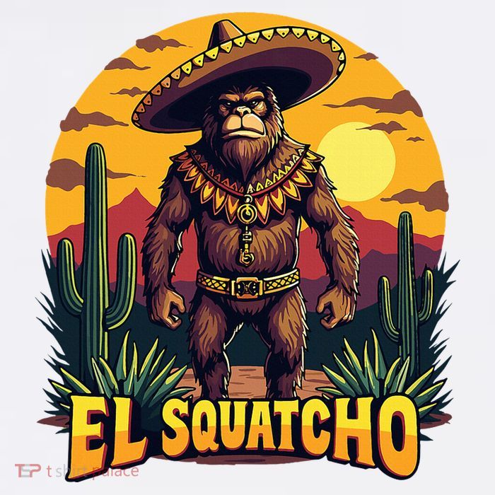 El Squatcho Poncho Funny Mexican Bigfoot Sasquatch Guardian Sweatshirt