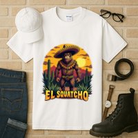 El Squatcho Poncho Funny Mexican Bigfoot Sasquatch Guardian Tall T-Shirt
