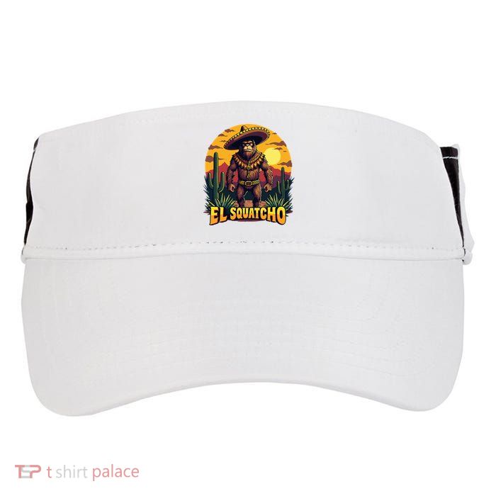 El Squatcho Poncho Funny Mexican Bigfoot Sasquatch Guardian Adult Drive Performance Visor