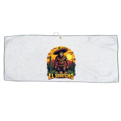 El Squatcho Poncho Funny Mexican Bigfoot Sasquatch Guardian Large Microfiber Waffle Golf Towel