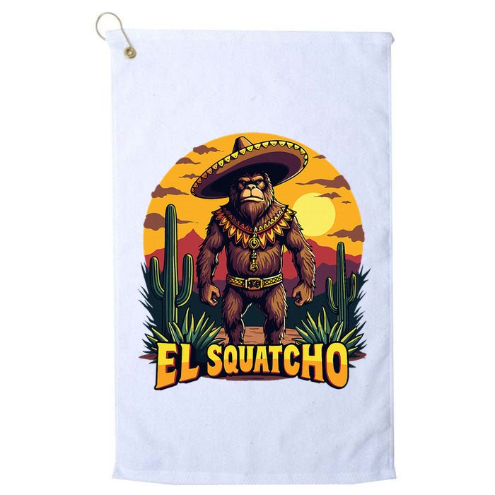 El Squatcho Poncho Funny Mexican Bigfoot Sasquatch Guardian Golf Towel
