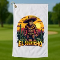 El Squatcho Poncho Funny Mexican Bigfoot Sasquatch Guardian Golf Towel