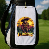 El Squatcho Poncho Funny Mexican Bigfoot Sasquatch Guardian Golf Towel