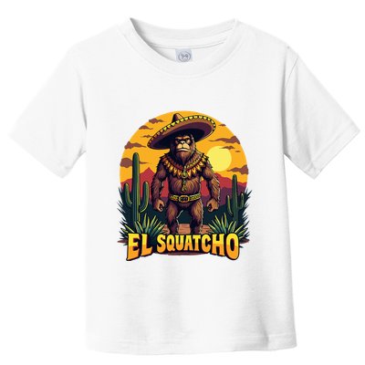 El Squatcho Poncho Funny Mexican Bigfoot Sasquatch Guardian Toddler T-Shirt