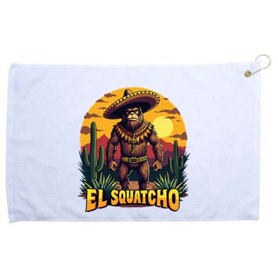 El Squatcho Poncho Funny Mexican Bigfoot Sasquatch Guardian Grommeted Golf Towel