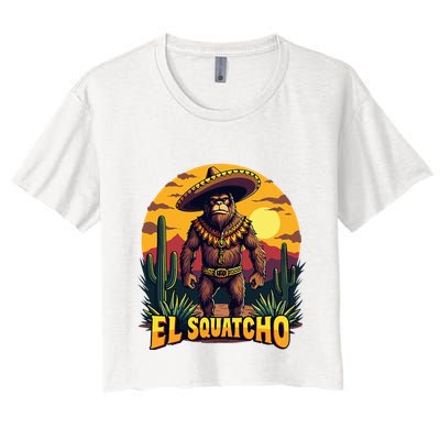 El Squatcho Poncho Funny Mexican Bigfoot Sasquatch Guardian Crop Top