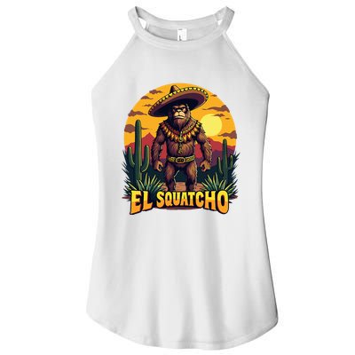 El Squatcho Poncho Funny Mexican Bigfoot Sasquatch Guardian Women's Perfect Tri Rocker Tank