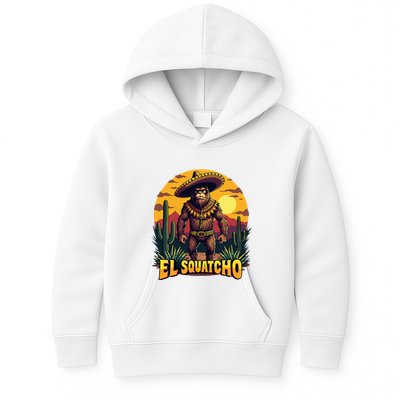 El Squatcho Poncho Funny Mexican Bigfoot Sasquatch Guardian Kids Hoodie