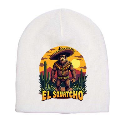 El Squatcho Poncho Funny Mexican Bigfoot Sasquatch Guardian Short Acrylic Beanie