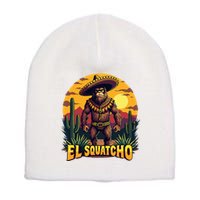 El Squatcho Poncho Funny Mexican Bigfoot Sasquatch Guardian Short Acrylic Beanie