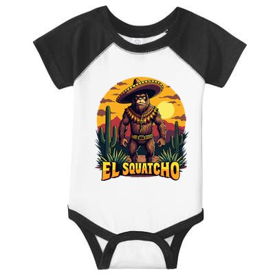 El Squatcho Poncho Funny Mexican Bigfoot Sasquatch Guardian Infant Baby Jersey Bodysuit