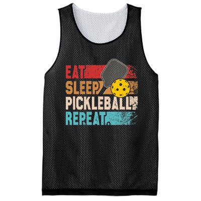 Eat Sleep Pickleball Repeat Player Funny Mesh Reversible Basketball Jersey Tank