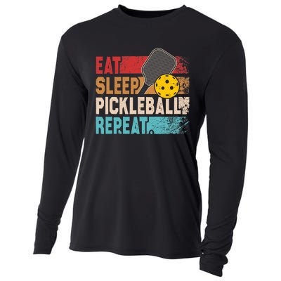 Eat Sleep Pickleball Repeat Player Funny Cooling Performance Long Sleeve Crew