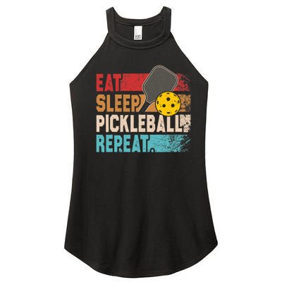 Eat Sleep Pickleball Repeat Player Funny Women’s Perfect Tri Rocker Tank