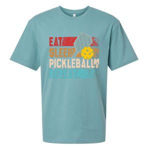 Eat Sleep Pickleball Repeat Player Funny Sueded Cloud Jersey T-Shirt