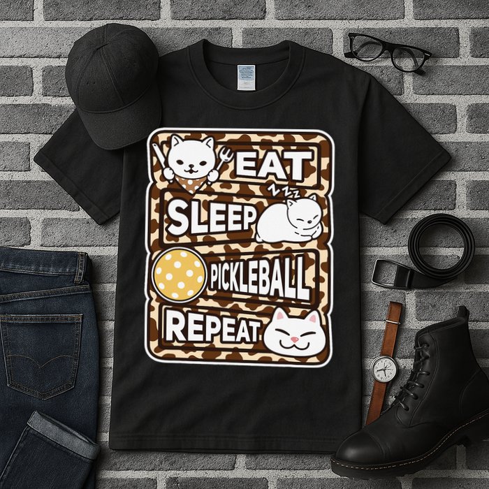 Eat Sleep Pickleball Repeat Girl Pickleball Lover Outfit Tall T-Shirt