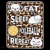 Eat Sleep Pickleball Repeat Girl Pickleball Lover Outfit 7-Panel Snapback Hat