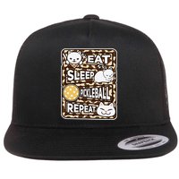 Eat Sleep Pickleball Repeat Girl Pickleball Lover Outfit Flatbill Hat