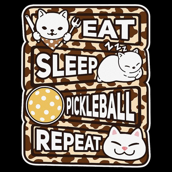 Eat Sleep Pickleball Repeat Girl Pickleball Lover Outfit Flatbill Hat
