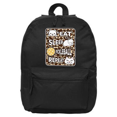 Eat Sleep Pickleball Repeat Girl Pickleball Lover Outfit 16 in Basic Backpack