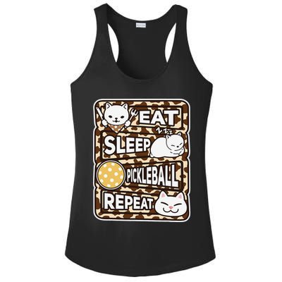 Eat Sleep Pickleball Repeat Girl Pickleball Lover Outfit Ladies PosiCharge Competitor Racerback Tank