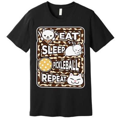 Eat Sleep Pickleball Repeat Girl Pickleball Lover Outfit Premium T-Shirt