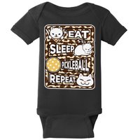 Eat Sleep Pickleball Repeat Girl Pickleball Lover Outfit Baby Bodysuit