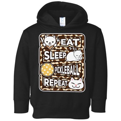 Eat Sleep Pickleball Repeat Girl Pickleball Lover Outfit Toddler Hoodie