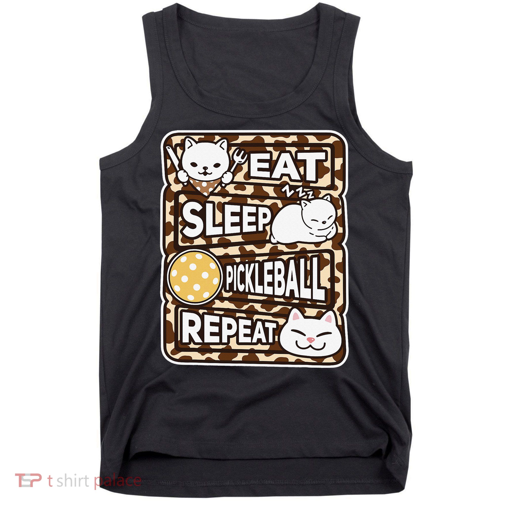 Eat Sleep Pickleball Repeat Girl Pickleball Lover Outfit Tank Top