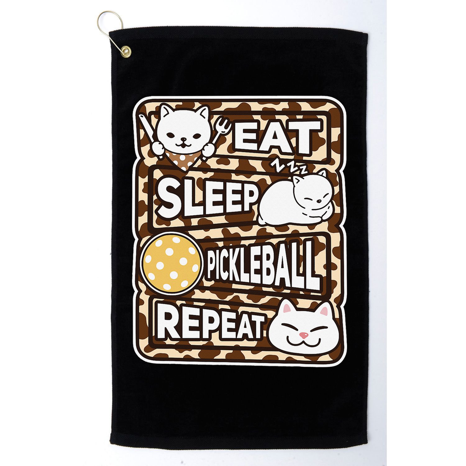 Eat Sleep Pickleball Repeat Girl Pickleball Lover Outfit Golf Towel