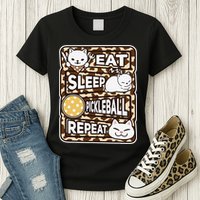 Eat Sleep Pickleball Repeat Girl Pickleball Lover Outfit Womens T-Shirt