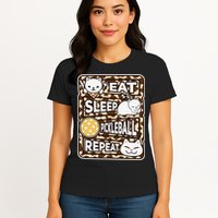 Eat Sleep Pickleball Repeat Girl Pickleball Lover Outfit Womens T-Shirt