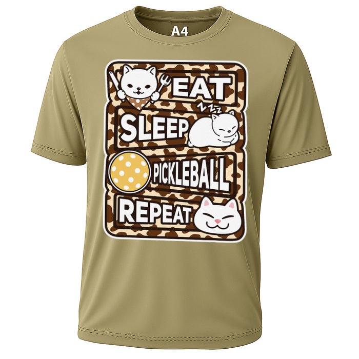 Eat Sleep Pickleball Repeat Girl Pickleball Lover Outfit Cooling Performance Crew T-Shirt