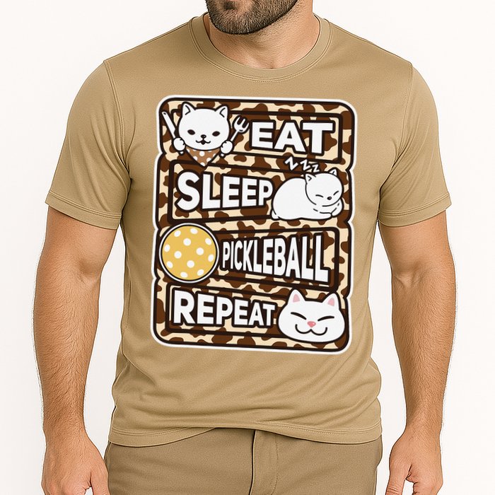 Eat Sleep Pickleball Repeat Girl Pickleball Lover Outfit Cooling Performance Crew T-Shirt