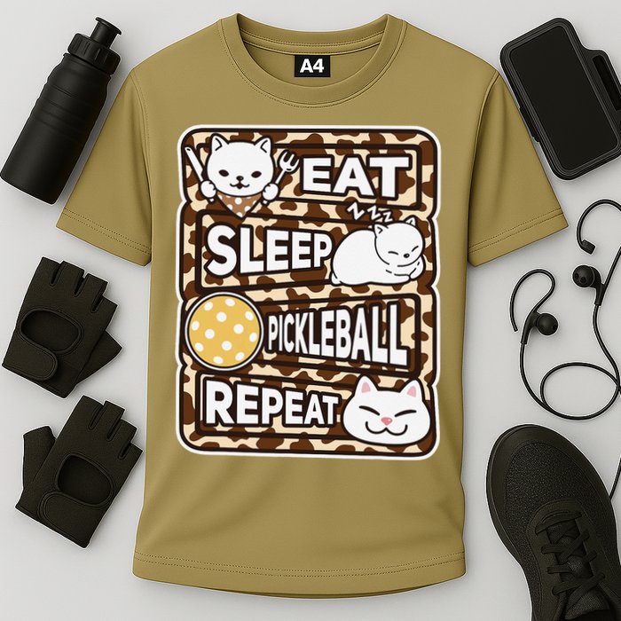 Eat Sleep Pickleball Repeat Girl Pickleball Lover Outfit Cooling Performance Crew T-Shirt