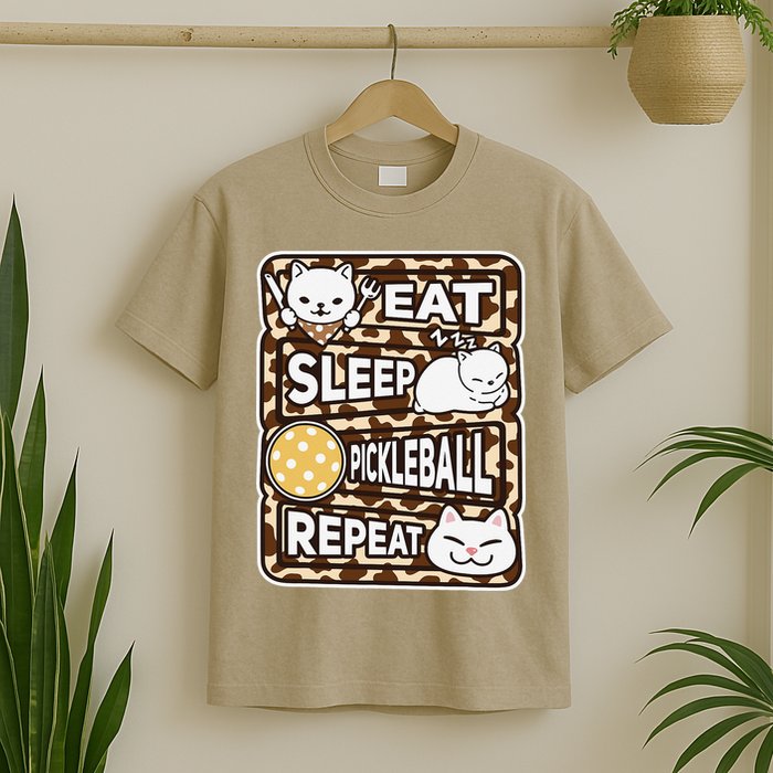 Eat Sleep Pickleball Repeat Girl Pickleball Lover Outfit T-Shirt