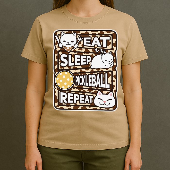 Eat Sleep Pickleball Repeat Girl Pickleball Lover Outfit T-Shirt