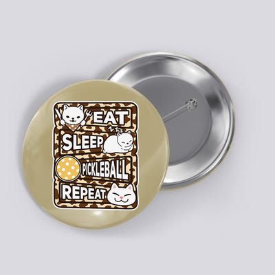 Eat Sleep Pickleball Repeat Girl Pickleball Lover Outfit Button
