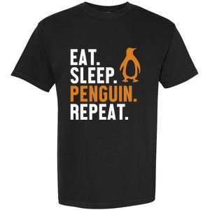 Eat Sleep Penguin Repeat Emperor Sea Bird King Penguin Garment-Dyed Heavyweight T-Shirt