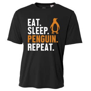 Eat Sleep Penguin Repeat Emperor Sea Bird King Penguin Cooling Performance Crew T-Shirt