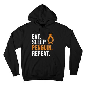 Eat Sleep Penguin Repeat Emperor Sea Bird King Penguin Hoodie