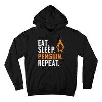 Eat Sleep Penguin Repeat Emperor Sea Bird King Penguin Hoodie