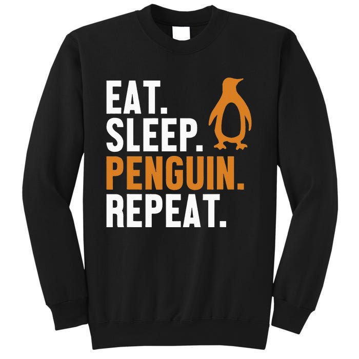 Eat Sleep Penguin Repeat Emperor Sea Bird King Penguin Sweatshirt