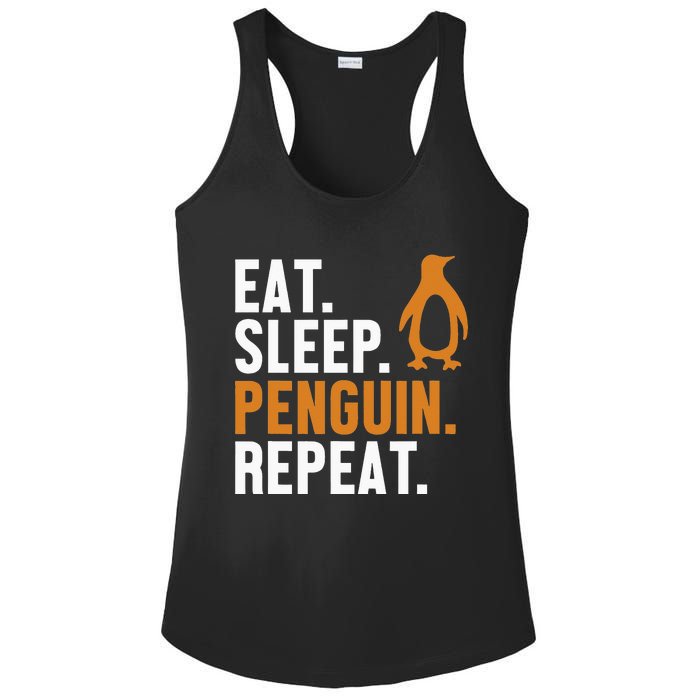 Eat Sleep Penguin Repeat Emperor Sea Bird King Penguin Ladies PosiCharge Competitor Racerback Tank