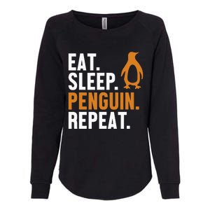 Eat Sleep Penguin Repeat Emperor Sea Bird King Penguin Womens California Wash Sweatshirt