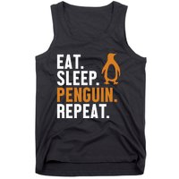 Eat Sleep Penguin Repeat Emperor Sea Bird King Penguin Tank Top