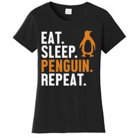 Eat Sleep Penguin Repeat Emperor Sea Bird King Penguin Women's T-Shirt