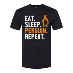 Eat Sleep Penguin Repeat Emperor Sea Bird King Penguin Softstyle CVC T-Shirt