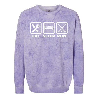 Eat Sleep Play Field Hockey Meaningful Gift Colorblast Crewneck Sweatshirt